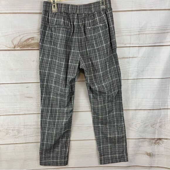 NWOT Sky & Sparrow Women’s Black & White Plaid Dress Pants Elastic Waist Small - Picture 2 of 9